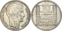 France 10 Francs Coin, Turin, Paris, Silver, KM:878 -