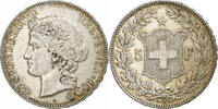 Switzerland 5 Francs Coin, Bern, Silver, KM:34 -