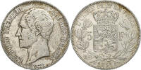 Belgium 5 Francs Leopold I, Brussels, Silver, KM:17 -