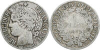 France 1 Franc Coin, Cérès, Paris, Silver, KM:822.1 -