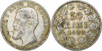 Romania 50 Bani Coin, Carol I, Silver, KM:23 -