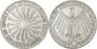 Federal Republic of Germany 10 Mark GERMANY - FEDERAL REPUBLIC, Karlsruhe, Silver, KM:130 -