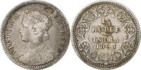 British India 1/4 Rupee Victoria, Silver, KM:490 -