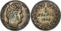 France 5 Francs Coin, Louis-Philippe, Paris, Silver, KM 749.1 -