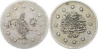 Ottoman Empire 1 Kurus Abdul Hamid II, Constantinople, Silver -