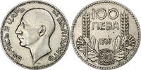 100 Leva 1937 Royal Mint Bulgarien Münze, Boris III, Royal Mint, SS+, Silber, KM:45 SS+
