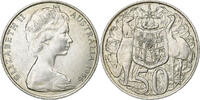 Australia 50 Cents Coin, Elizabeth II, AU(55-58), Silver, KM:67 -