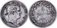 France 5 Francs Coin, Louis-Philippe, Bayonne, Silver -