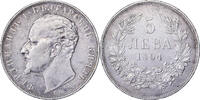 5 Leva 1894 KB Bulgarien Ferdinand I, Kormoczbanya, Hungary, Silve... SS