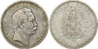 Grand Duchy of Hessen 5 Mark Grand Duchy of Hessen-Darmstadt, Ludwig III, Darmstadt, Silver -