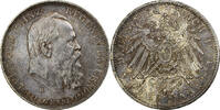 German States 5 Mark BAVARIA, Luitpold, Munich, Silver -