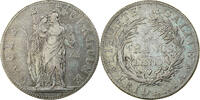 Italian States 5 Francs PIEDMONT REPUBLIC, Turin, Silver -
