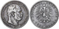 Prussia 5 Mark 1876 Hannover Wilhelm I, Hannover, Silver SS 56.31 £  +  4.29 £ shipping