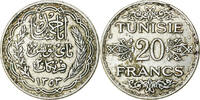 Tunisia 20 Francs 1935/AH1353 Paris Ahmad Pasha Bey, Paris, Silver S+ 19.90 £  +  4.29 £ shipping