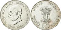 India 10 Rupees 1969 (B) Mumbai, Silver, KM:185 SS 21.63 £  +  4.29 £ shipping