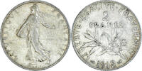 France 2 Francs Coin, Semeuse, Paris, Silver, KM:845.1 -