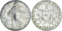 France 2 Francs Coin, Semeuse, Paris, Silver, KM:845.1 -