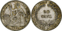 French Indo-China 20 Cents FRENCH INDO-CHINA, Paris, Silver, KM:17.2 -