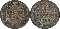 Switzerland 1/2 Batzen Billon, KM:A6 -