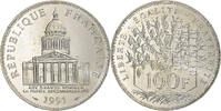 France 100 Francs Panthéon, Paris, Silver, KM:951.1 -