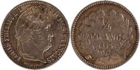 France 1/4 Franc Coin, Louis-Philippe, Lille, Silver -