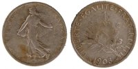 France Franc Coin, Semeuse, Paris, Silver, Gadoury:467 -