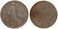 France Franc Coin, Semeuse, Paris, Silver, Gadoury:467 -