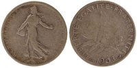 France Franc Coin, Semeuse, Silver, Gadoury:467 -