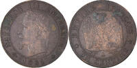 France Centime Coin, Napoleon III, Paris, Bronze, KM:795.1 -