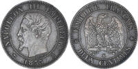 France 2 Centimes Coin, Napoleon III, Bordeaux, Bronze -