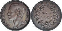 Sarawak Cent Coin, Charles J. Brooke, Heaton, Copper, KM:6 -