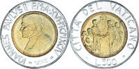 VATICAN CITY 500 Lire Coin, John Paul II, FDC, Bi-Metallic -