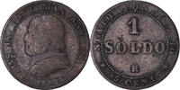 ITALIAN STATES Soldo, 5 Centesimi Coin, PAPAL STATES, Pius IX, Roma -
