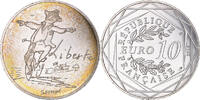 France 10 Euro Liberté Hiver Sempé, Paris, Silver -