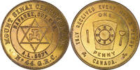 Canada Token Masonic, Napanee, Mount Sinaï, Chapter Penny, Brass -