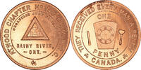 Canada Token Masonic, Atwood, Rainy River, Chapter Penny, Copper -