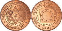 Canada Token Masonic, Brighton, Presqu'isle, Chapter Penny, Copper -