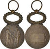 France Medal Sociétés de Secours Mutuels, Very Good Quality, Roty, Bronze -