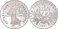 France 5 Francs Coin, Semeuse, Paris, BE, Nickel Clad -