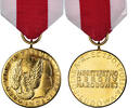 Poland Medal Mérite pour la Défense Nationale, Classe Or, Uncirculated, Gilt -