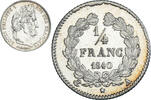 France 1/4 Franc Coin, Louis-Philippe, Paris, Silver -