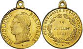 France Medaille Fête Nationale et Patriotique, Society, Brass -