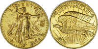 France Medaille Reproduction Twenty Dollars Liberty, Gilt Metal -