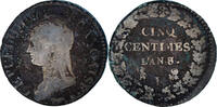France 5 Centimes Coin, Dupré, Limoges, Bronze, Le -