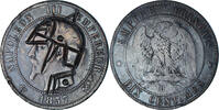 France 10 Centimes Coin, Napoléon III, Rouen, Satirique -