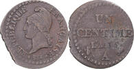 France Centime Coin, Dupré, Paris, Bronze, KM:646 -