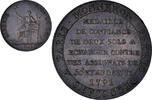 France 2 Sols Coin, Monneron, Bronze, KM:Tn23 -