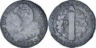 France 2 Sols Coin, 2 sols françois, Paris, Bronze -