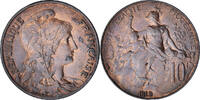 France 10 Centimes Coin, Dupuis, Paris, Bronze, KM:843 -
