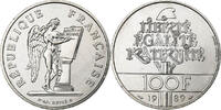 France 100 Francs Droits de l'Homme, Silver, Gadoury:904 -